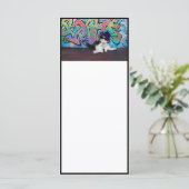 Cat Attitude.....Kitten and Graffiti Wall (Standing Front)