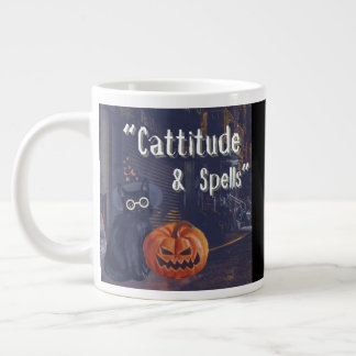 cat attitude spell giant coffee mug