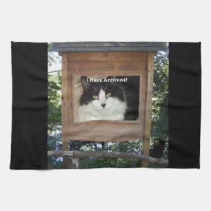 Cat Attitude Towel