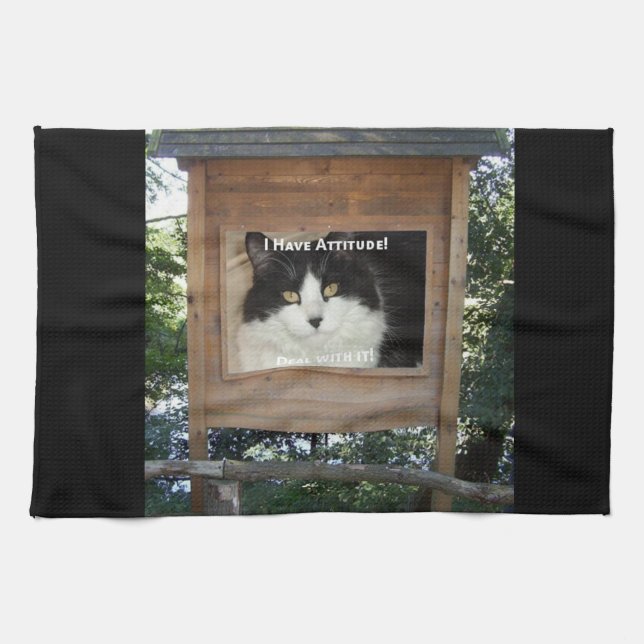 Cat Attitude Towel (Horizontal)
