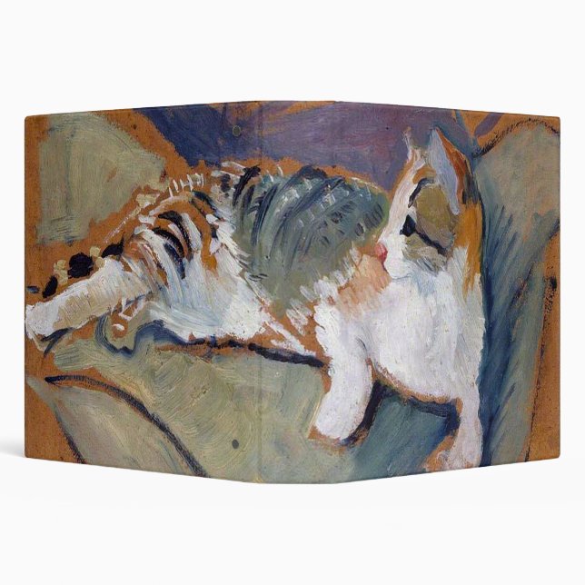 Cat, August Macke 3 Ring Binder (Background)