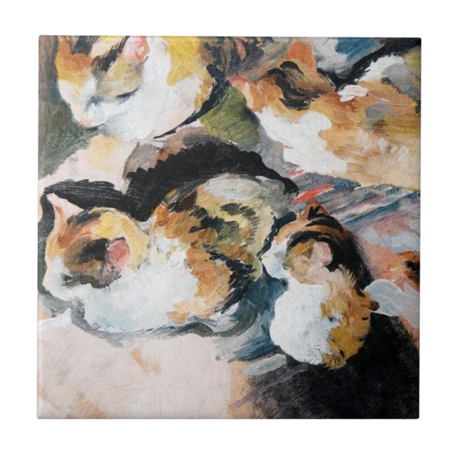 Cat, August Macke Ceramic Tile (Front)