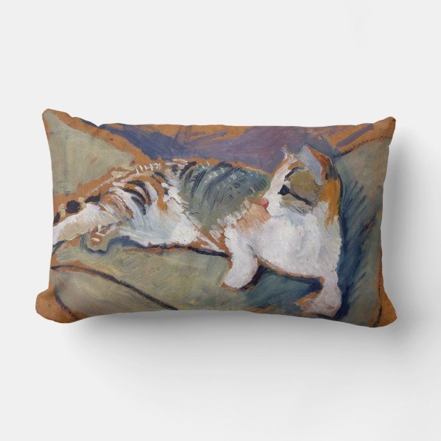 Cat, August Macke Lumbar Pillow (Front)