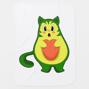 Cat Avocado Baby Blanket