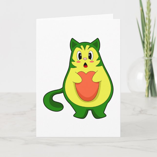 Cat Avocado Card (Front)