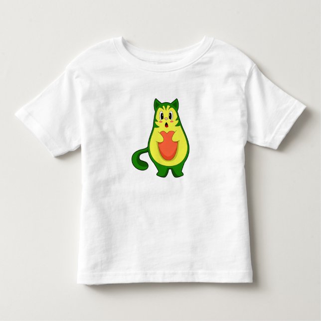 Cat Avocado Toddler T-shirt (Front)