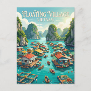 Cát Bà Floating Village Vietnam Postcard
