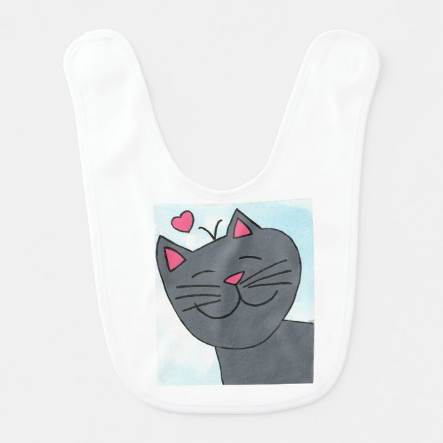 Cat baby bib (Front)