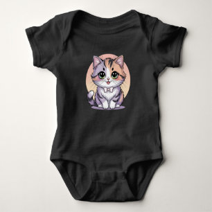 Cat Baby Bodysuit Cute Kitten Green Eyes Infant