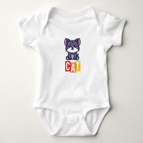 Cat Baby Jersey Bodysuit
