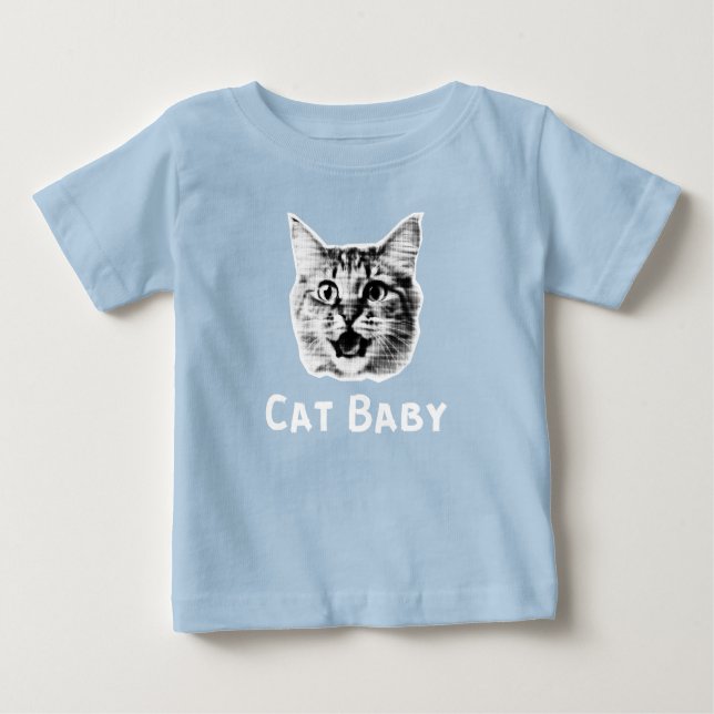 Cat Baby Retro Baby T-Shirt (Front)