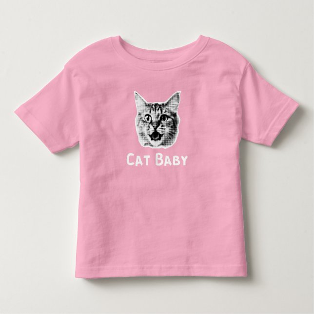 Cat Baby Retro Toddler T-shirt (Front)
