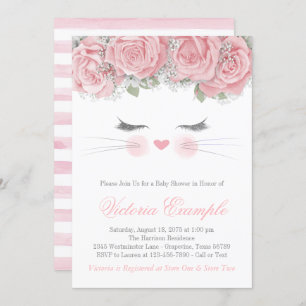 Cat Baby Shower Invitation