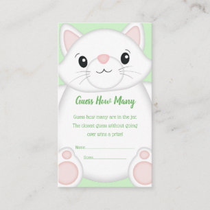 Cat Baby Shower Kitty Enclosure Card