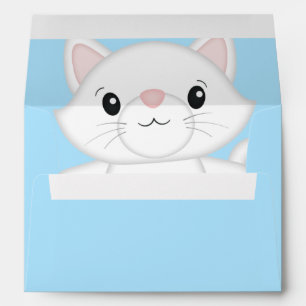 Cat Baby Shower Kitty Envelope