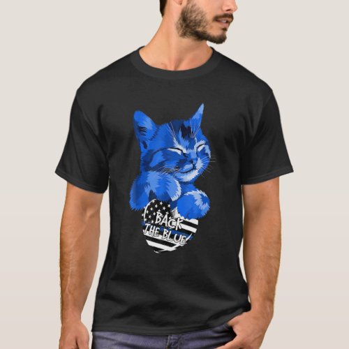 Cat Back The Blue Funny Gift T_Shirt
