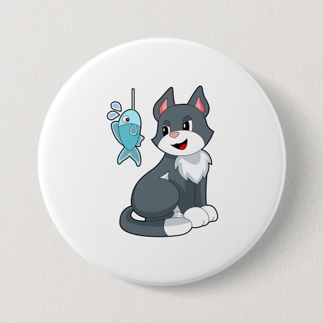 Cat Bait Fish Button (Front)