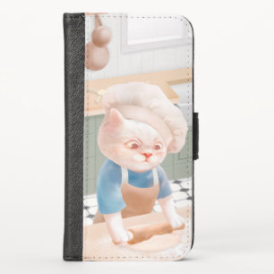 Cat Baker Baby – Cozy Morning Kneading iPhone X Wallet Case