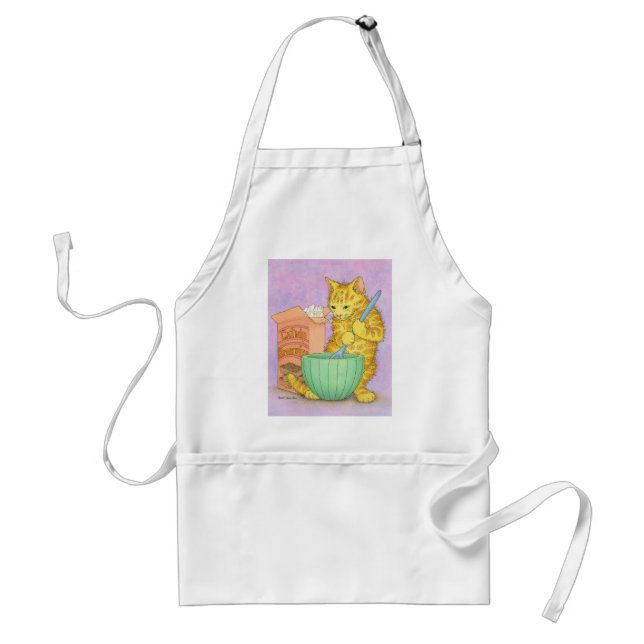 CAT, baking Adult Apron (Front)