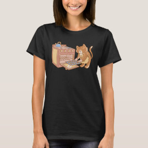 Cat baking cookies and biscuits in the kitchen men T-Shirt