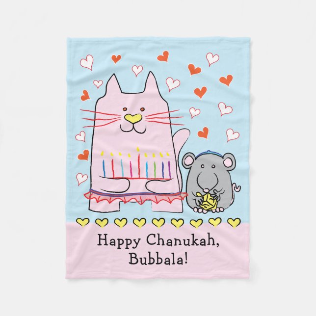Cat Ballerina Fleece Blanket (Front)