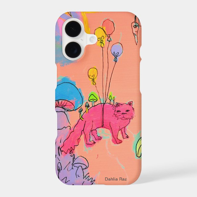 Cat balloons iphone case (Back)