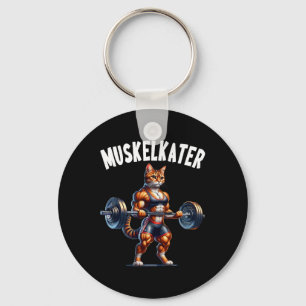 Cat Barbell Design For Bodybuilders Bodybuilding  Keychain