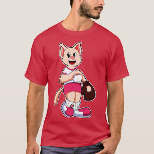 Cat Baseball Baseball glove T-Shirt