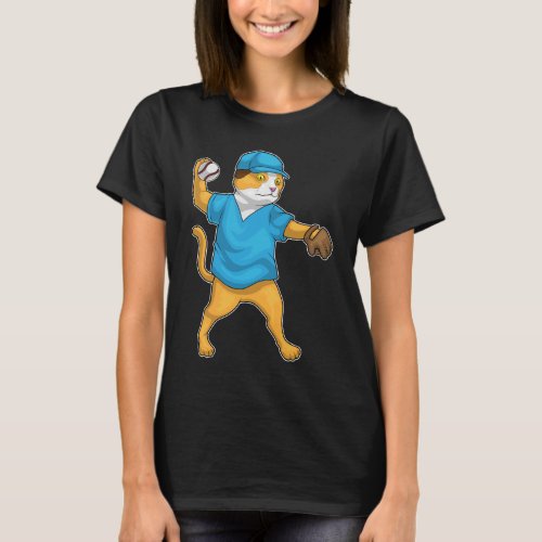 Cat Baseball T_Shirt