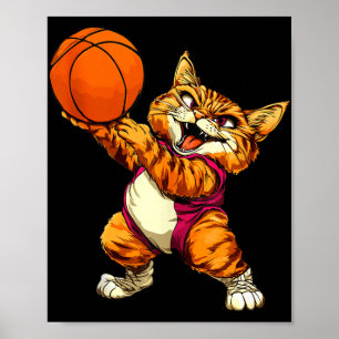 Cat Basketball_basketballer Cat Tank Top Poster
