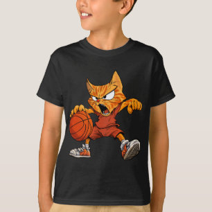 Cat Basketball Player _ Basketball Cat Long Sleeve T-Shirt