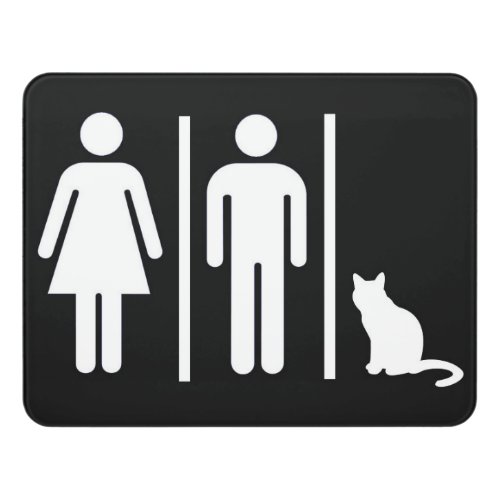 Cat Bathroom Sign