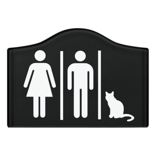 Cat Bathroom Sign