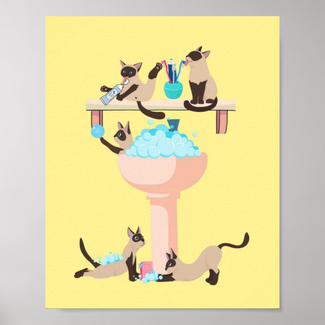 Cat bathroom wall art (Front)