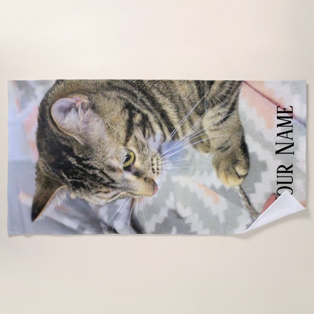 Cat Beach Towel (Front)