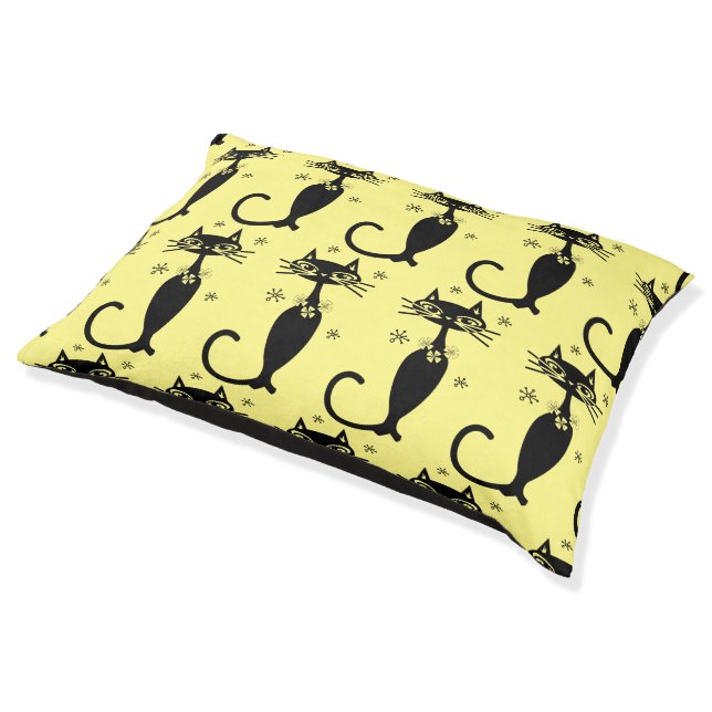 CAT BED RETRO BLACK CAT  (Angled)