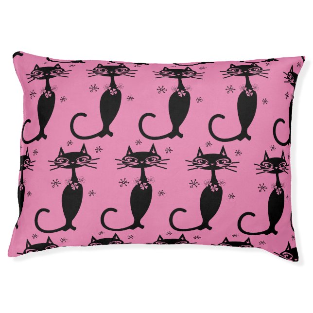 CAT BED RETRO BLACK CAT  (Front)