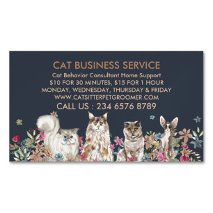 Cat Behavior Consultant Home Support Business Card Magnet