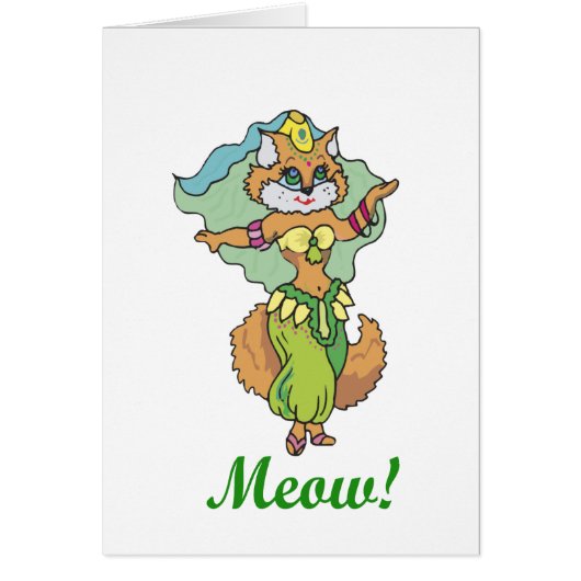 Cat Belly Dancer Cards (Front)