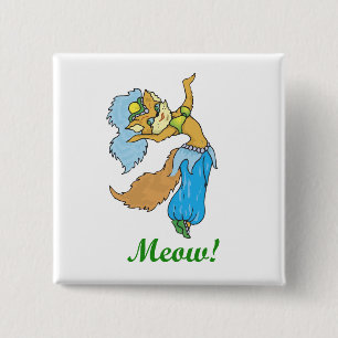 Cat Belly Dancer Pinback Button