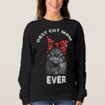 Cat Best Cat Mom Ever Vintage Women Men Cat Sweatshirt