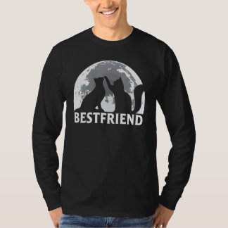 Cat Best Friend Forever Moon International Day Of  T-Shirt