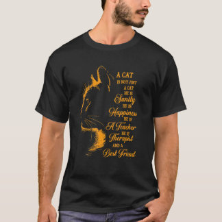 Cat Best Friend Is A Teacher Happiness And Therapi T-Shirt