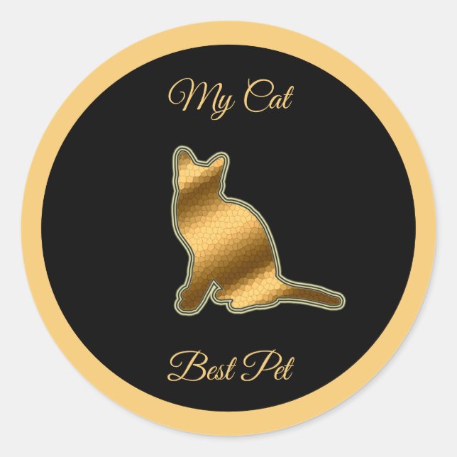 Cat Best Pet Classic Round Sticker (Front)