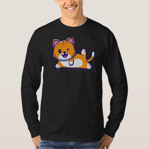 Cat  Best Yoga Backprint T_Shirt