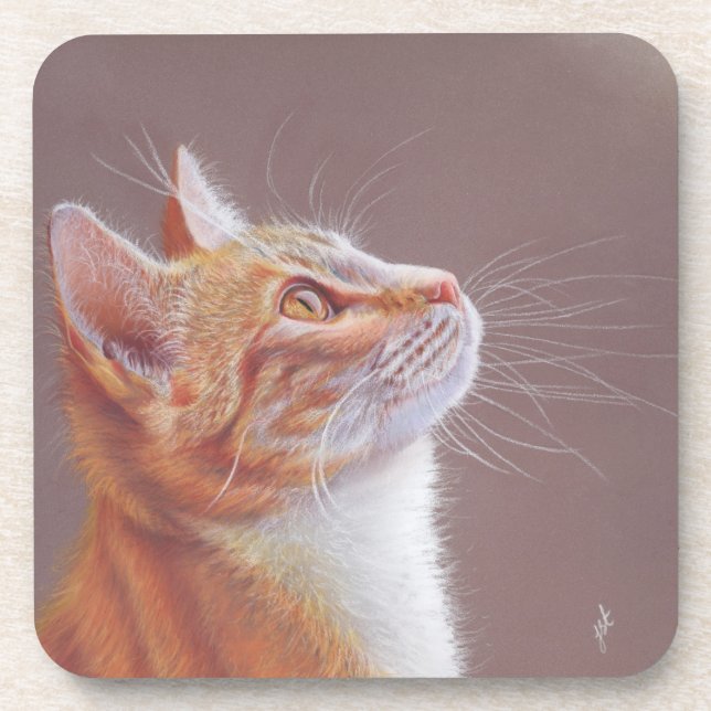 Cat  beverage coaster (Front)