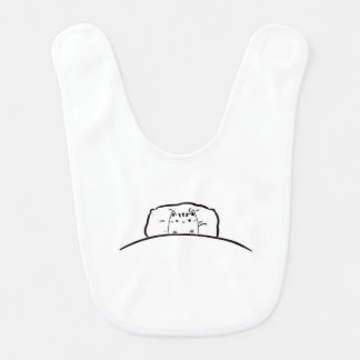 Cat bib, bib for baby, bib with cat