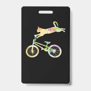 Cat Bike Cycling Bicycle  - Your Gift Collection Badge
