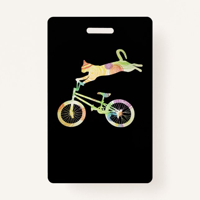 Cat Bike Cycling Bicycle  - Your Gift Collection Badge (Front)