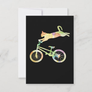 Cat Bike Cycling Bicycle - Your Gift Collection RSVP Card